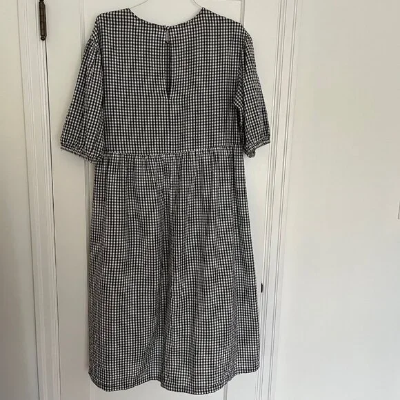Monki Black and White Gingham Dress | Size Medium - Picture 5 of 10